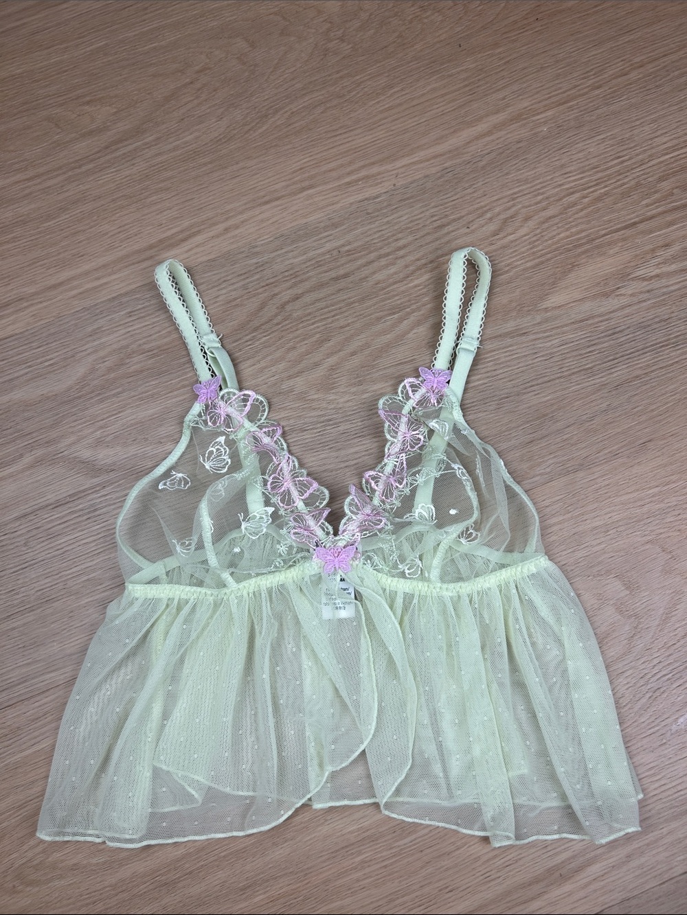PINK Victoria's Secret sheer lace mesh lingerie cami top